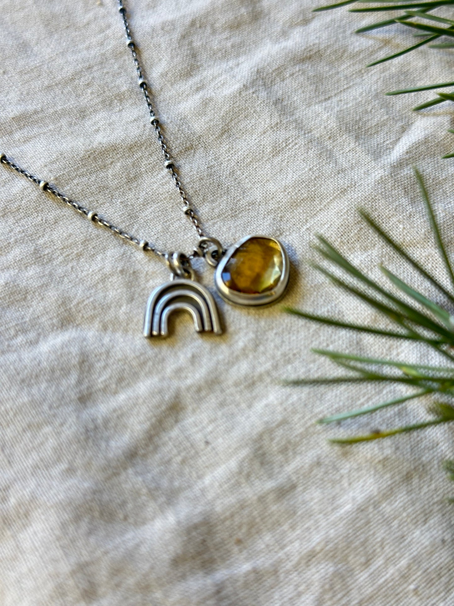 Rainbow and Citrine Necklace