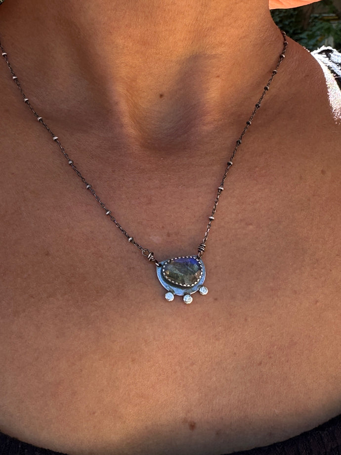 Little Labradorite amulet Necklace