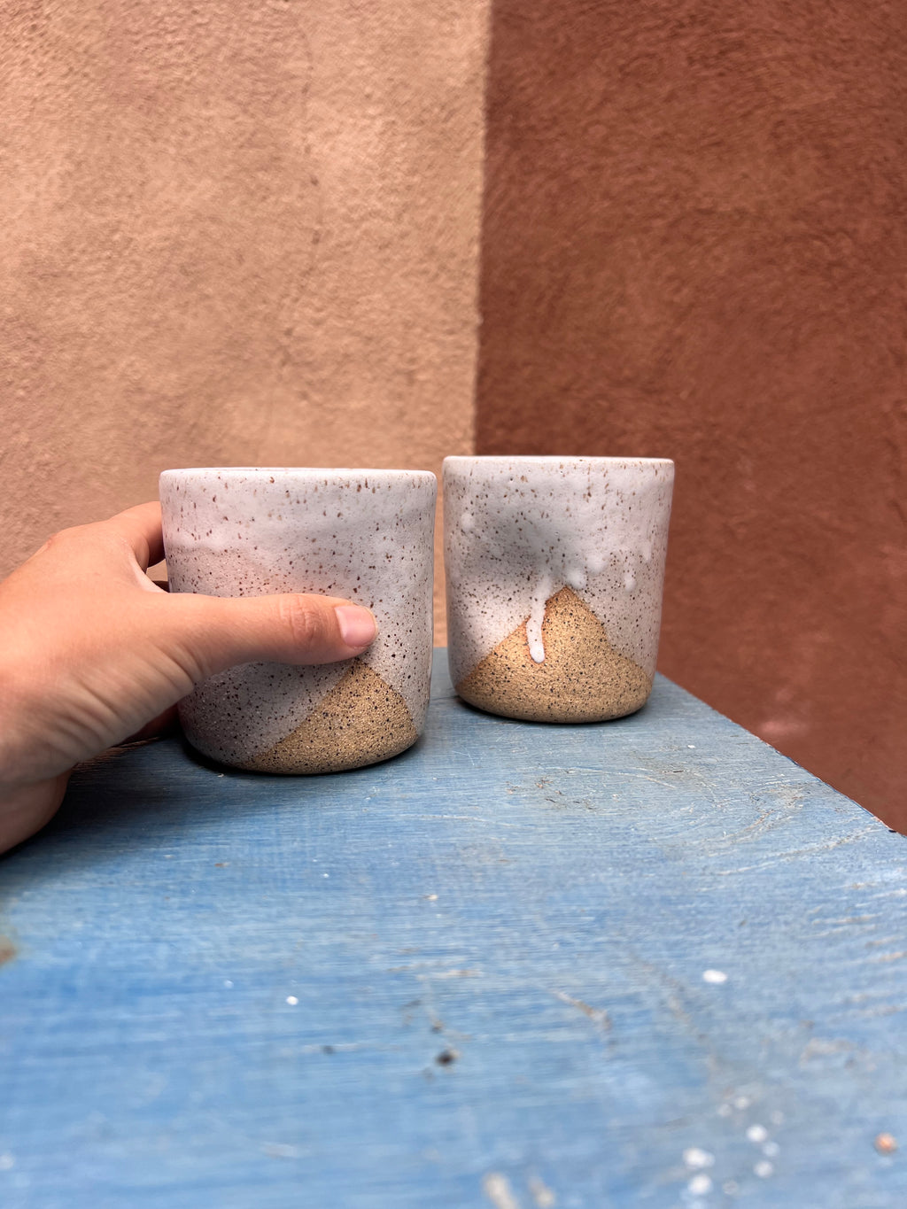 Off White Speckled - Thumb Cup