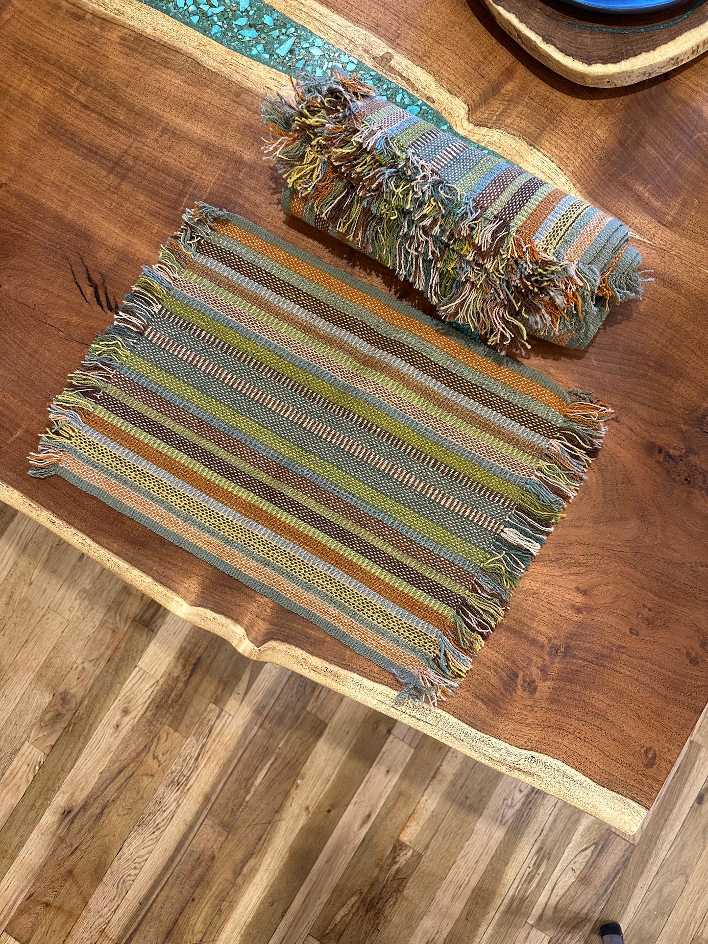 100% Sheep Wool Placemats - multicolored - Set of 6