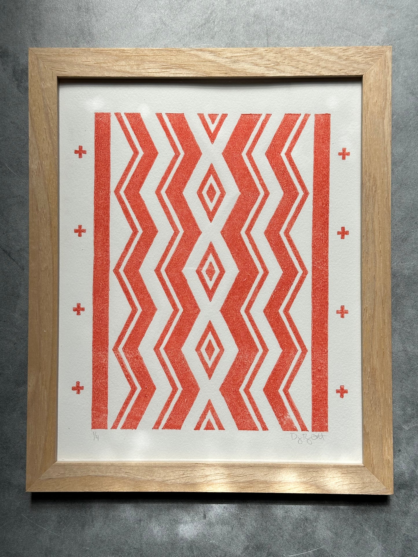 Geometrics - Relief Print 8” x 10”