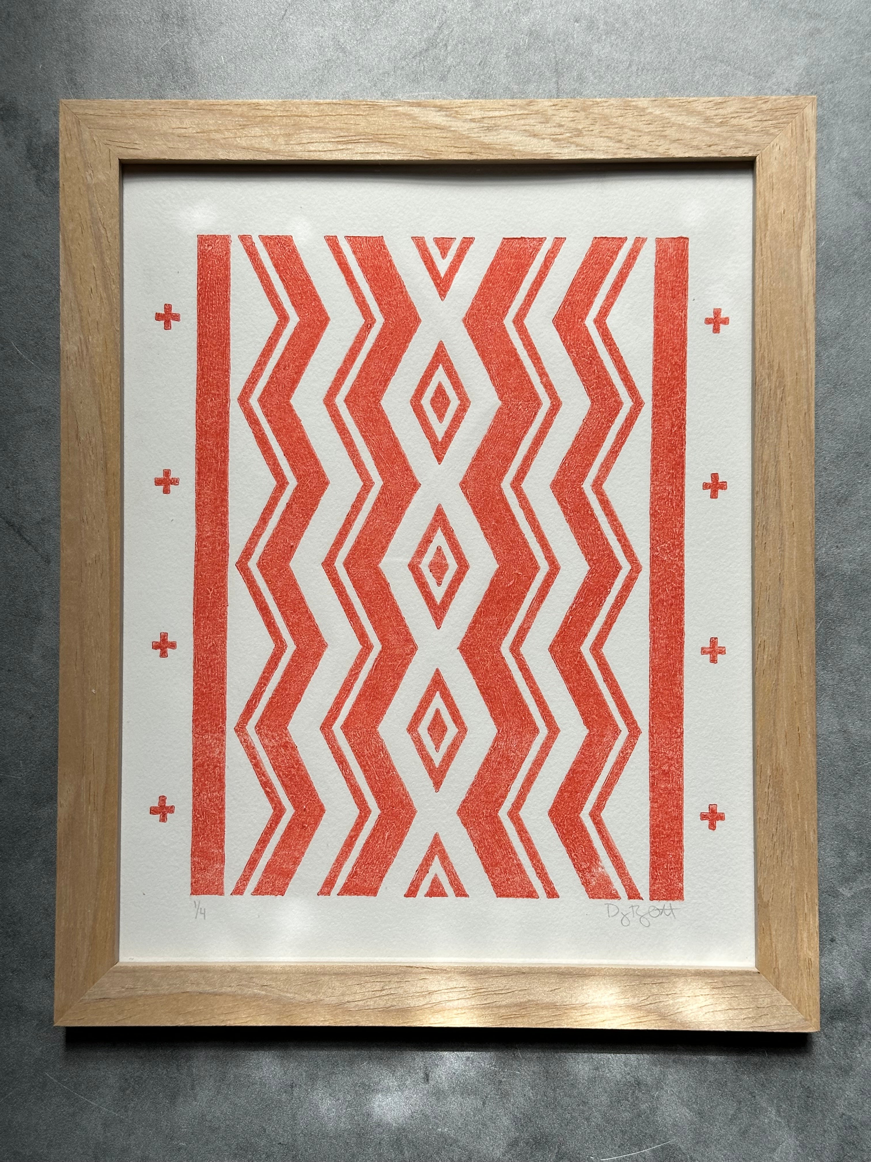 Geometrics - Relief Print 8” x 10”