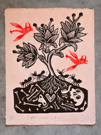Amó, Cantó y Bailó - Lino Print 12" x 15"