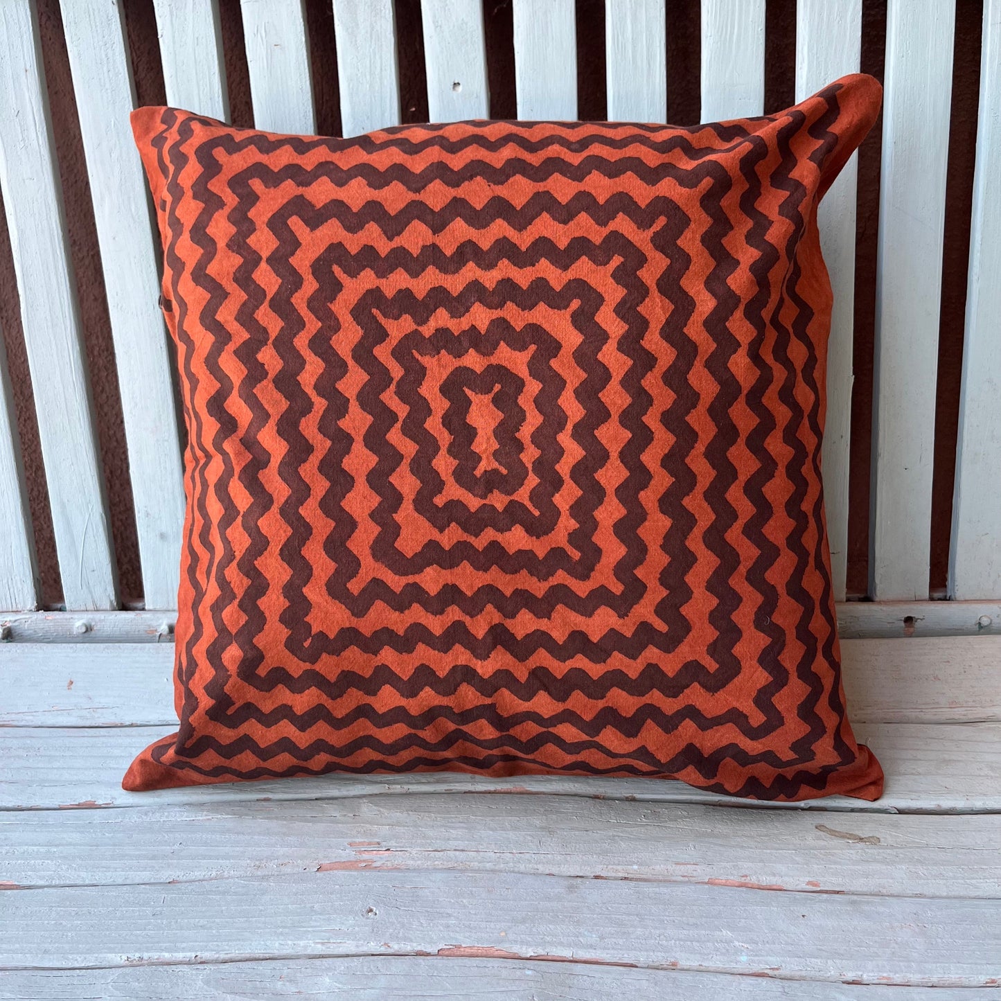 Square Pillowcases ~ Natural dyed and Hand painted.