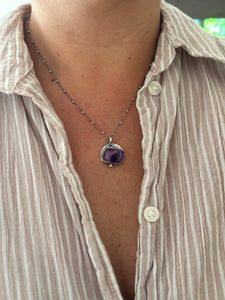 Amethyst & Sterling Silver ~ Sunset Necklace