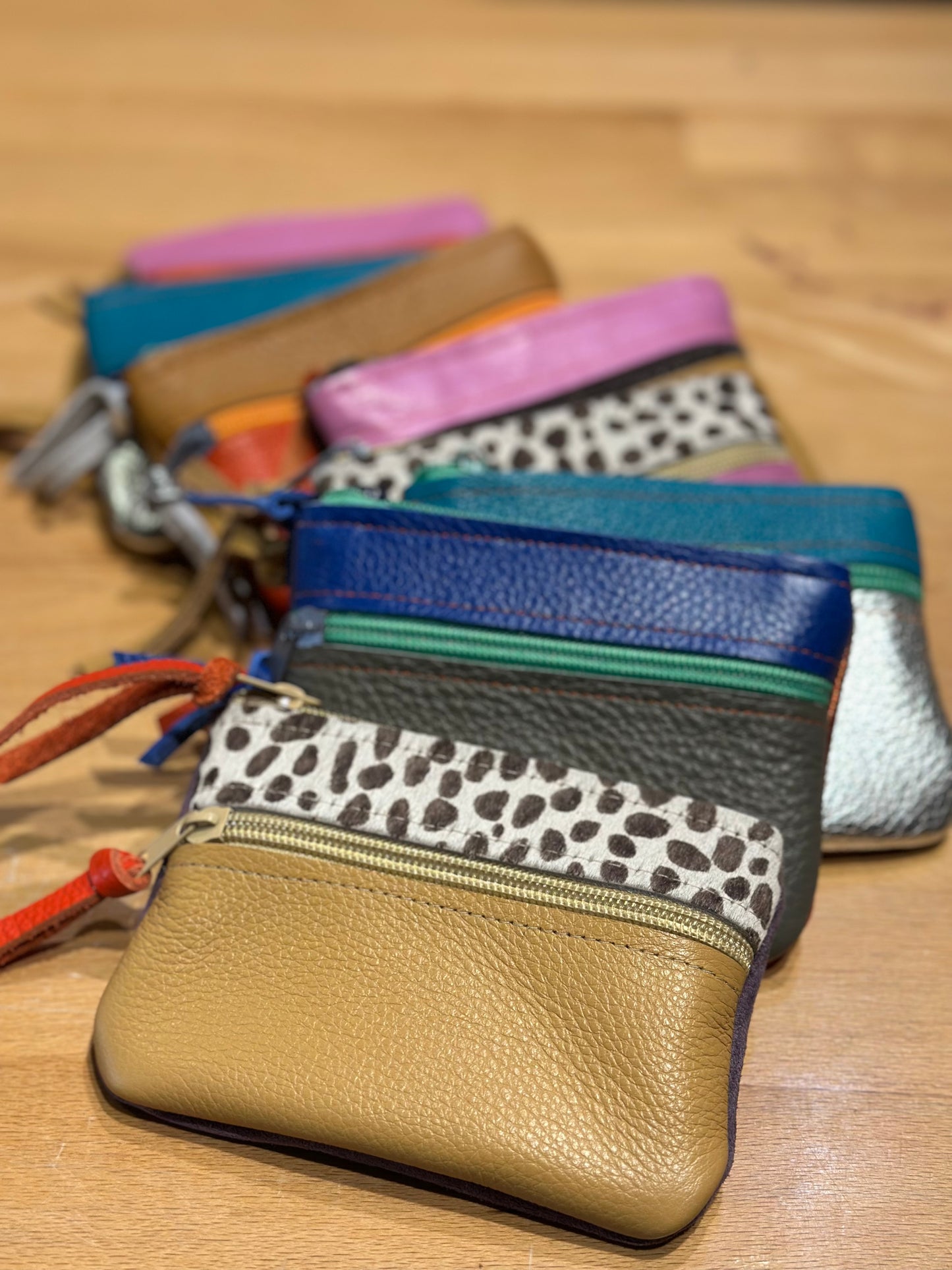 Small Zip Leather Wallets