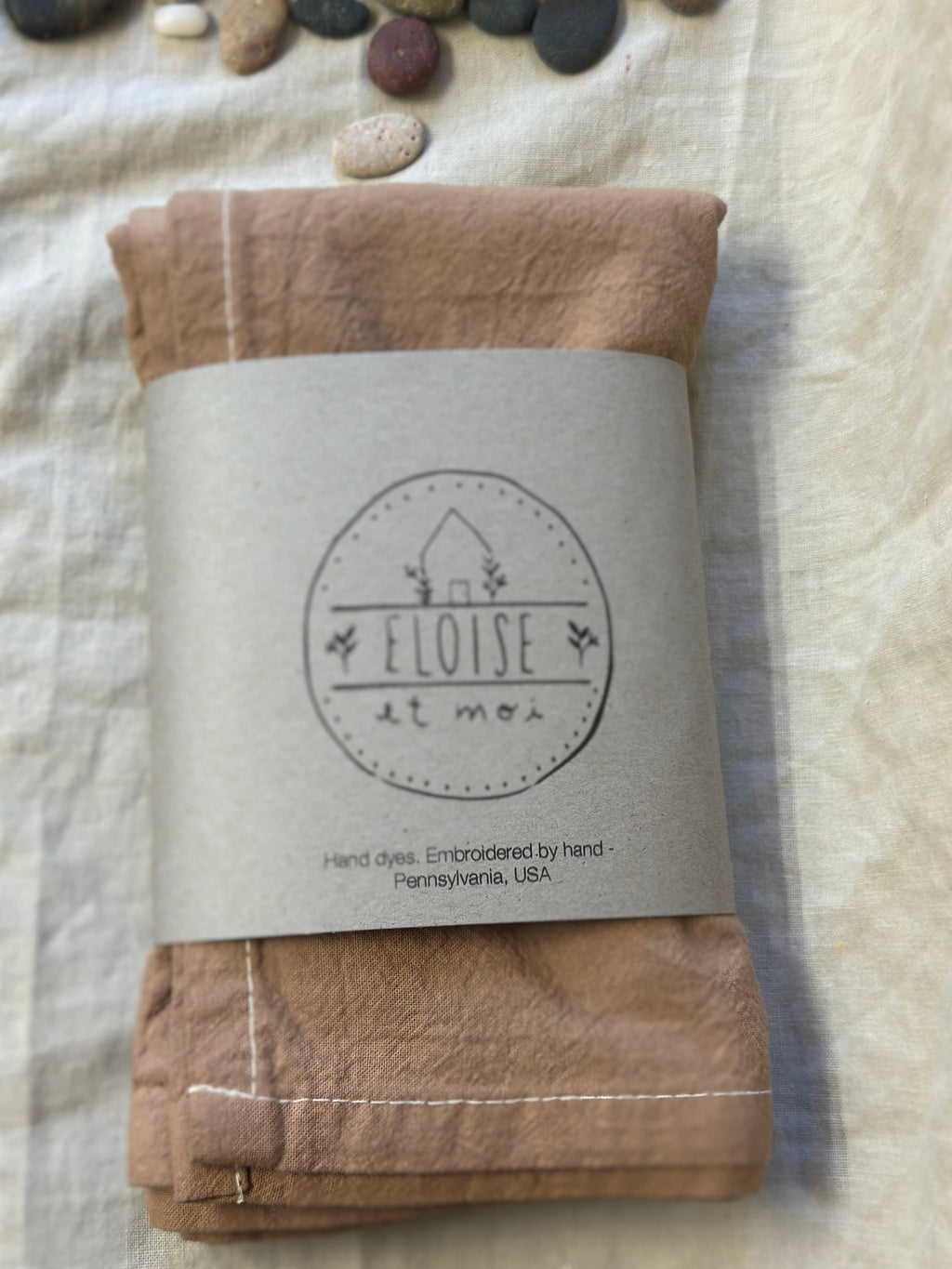 Kitchen Towels - organic cotton & plant dyed - Terracotta