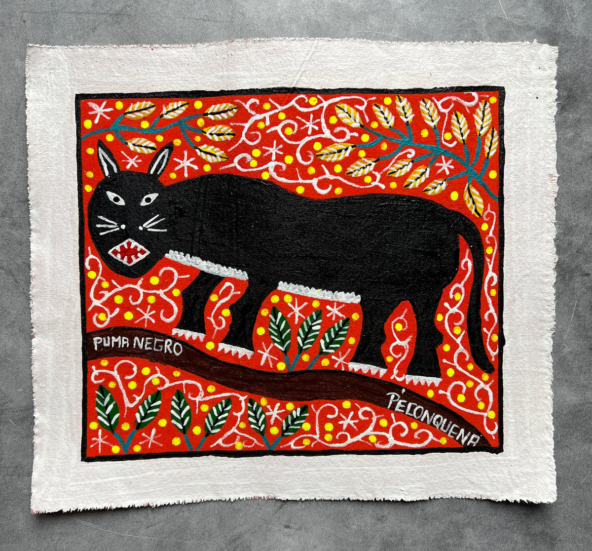 Painting by Lastenia Canayo - Puma Negro