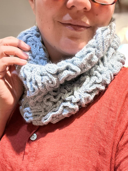 Neck Gaiter 100% Baby Alpaca - baby blue
