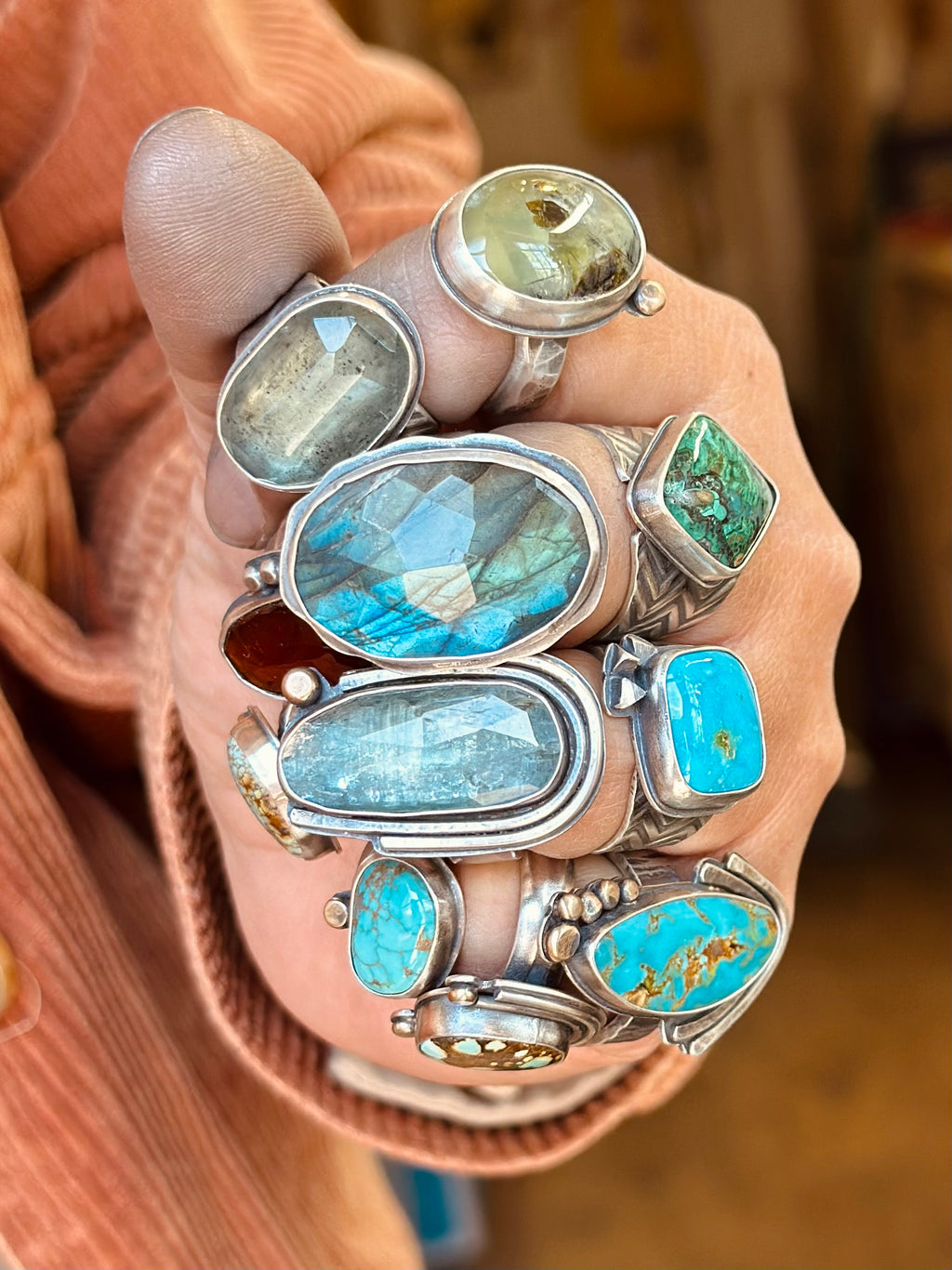 Labradorite and Sterling Silver Ring - size 7
