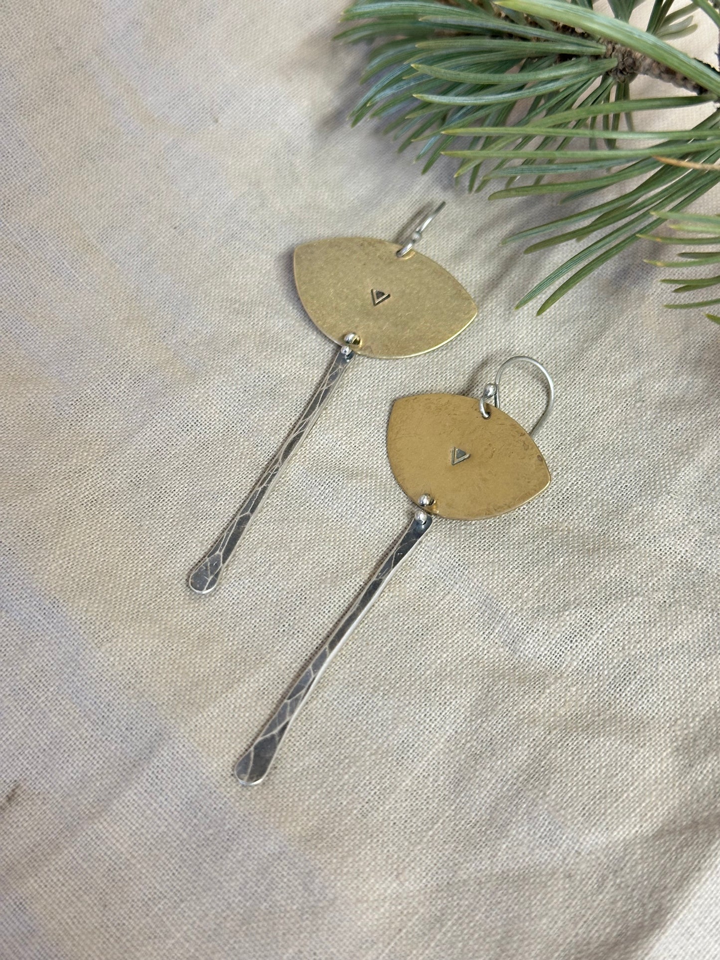 Eye drops - Sterling Silver and brass