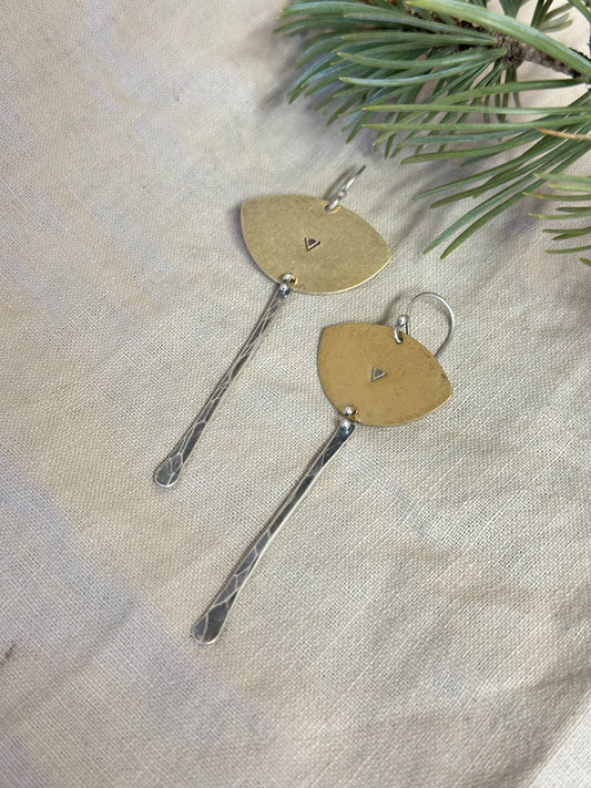 Eye drops - Sterling Silver and brass