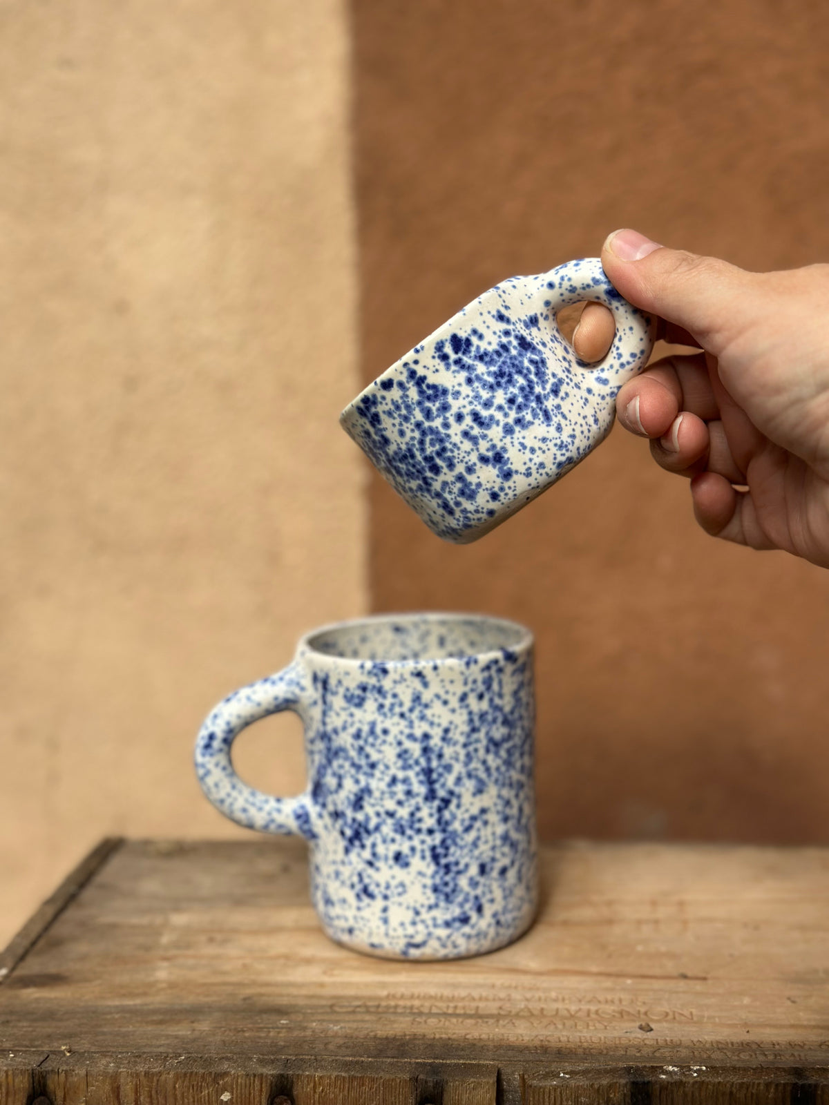Speckled Blue - Coil Handle - two versions