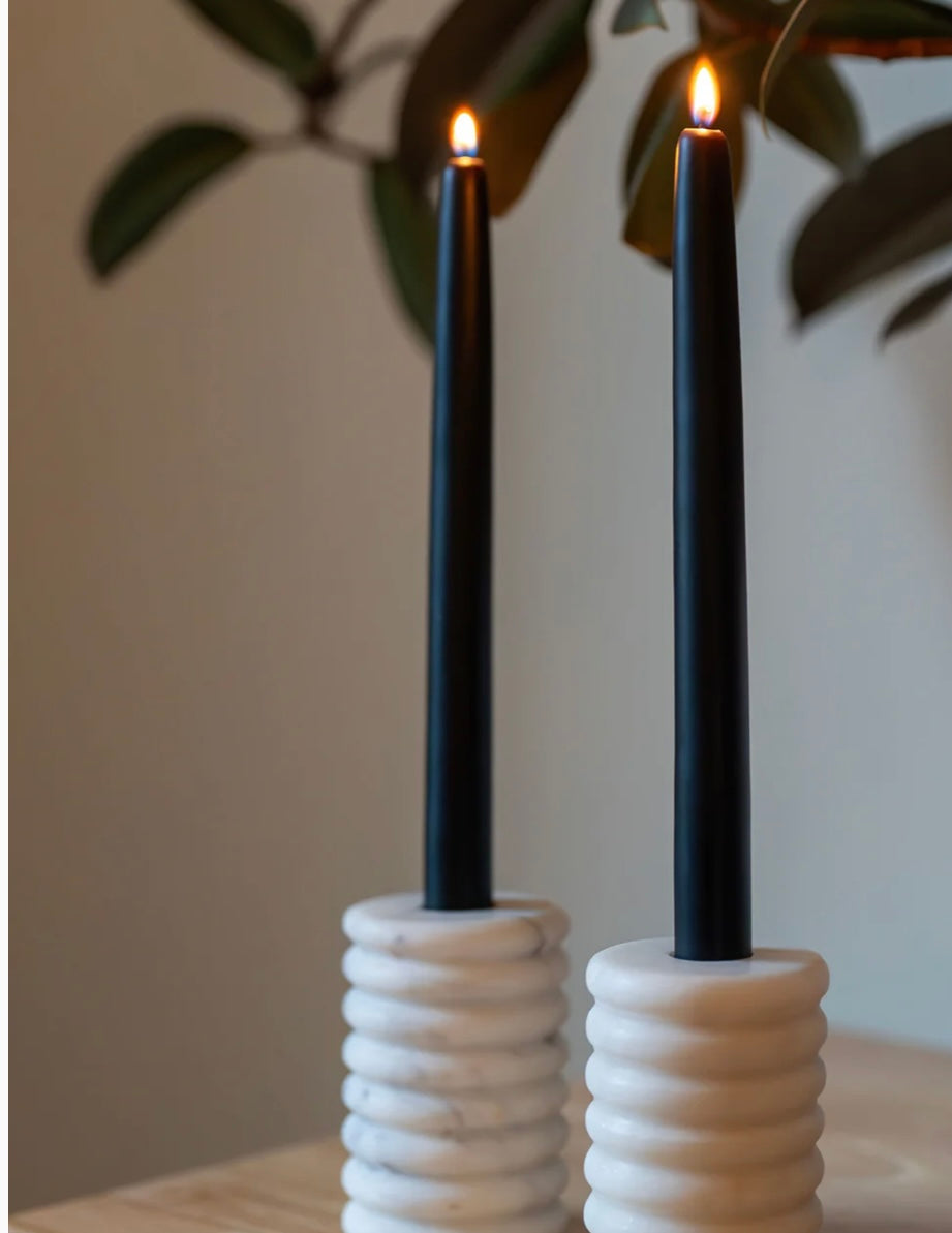 10” Dipped Tapers candles~ set of 2 ~ natural or black