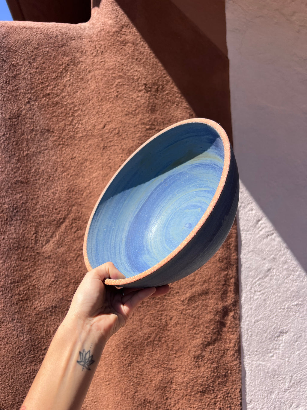 Denim Blue Serving Bowl - Stoneware - 10.5” round