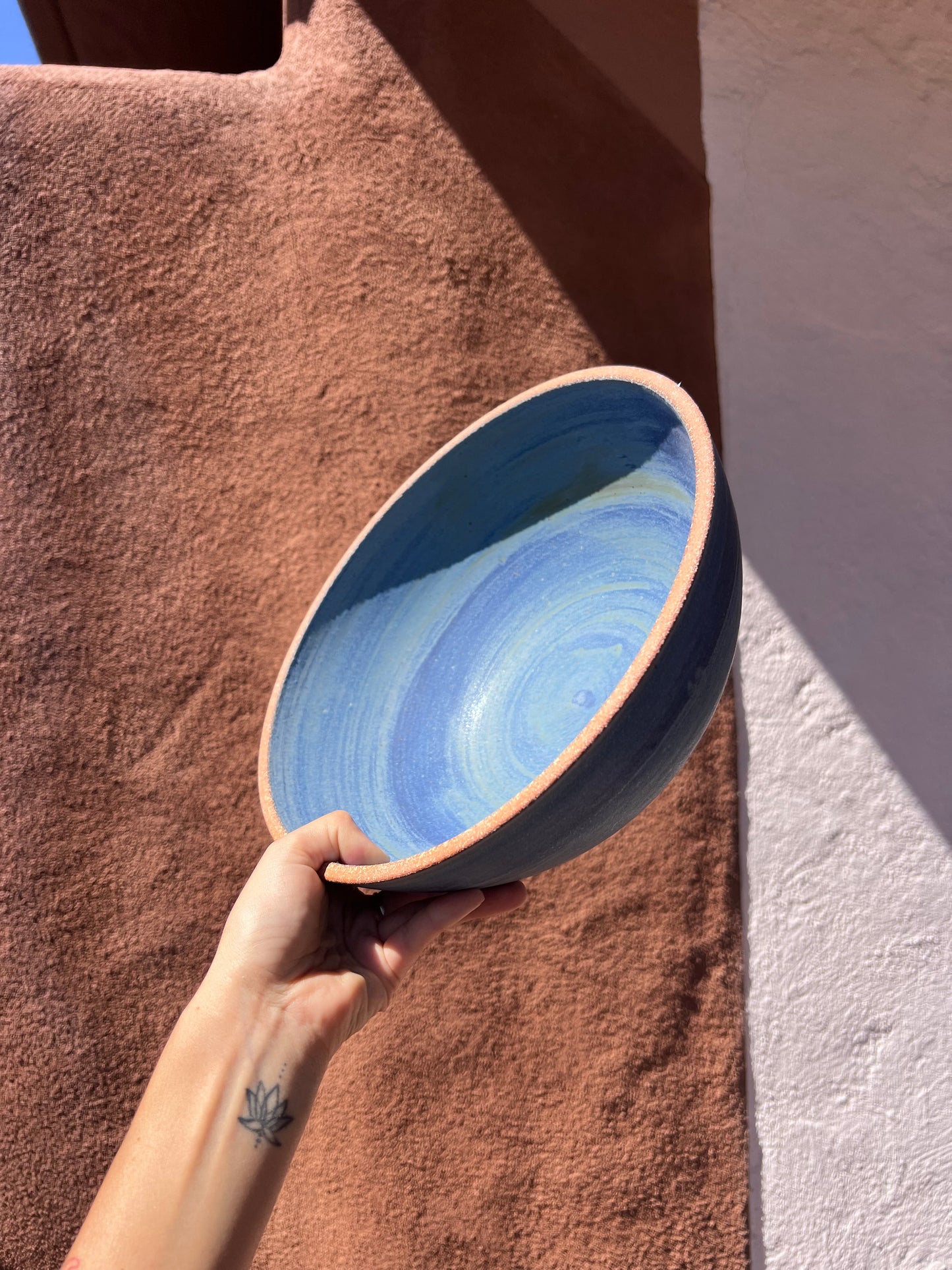 Denim Blue Serving Bowl - Stoneware - 10.5” round