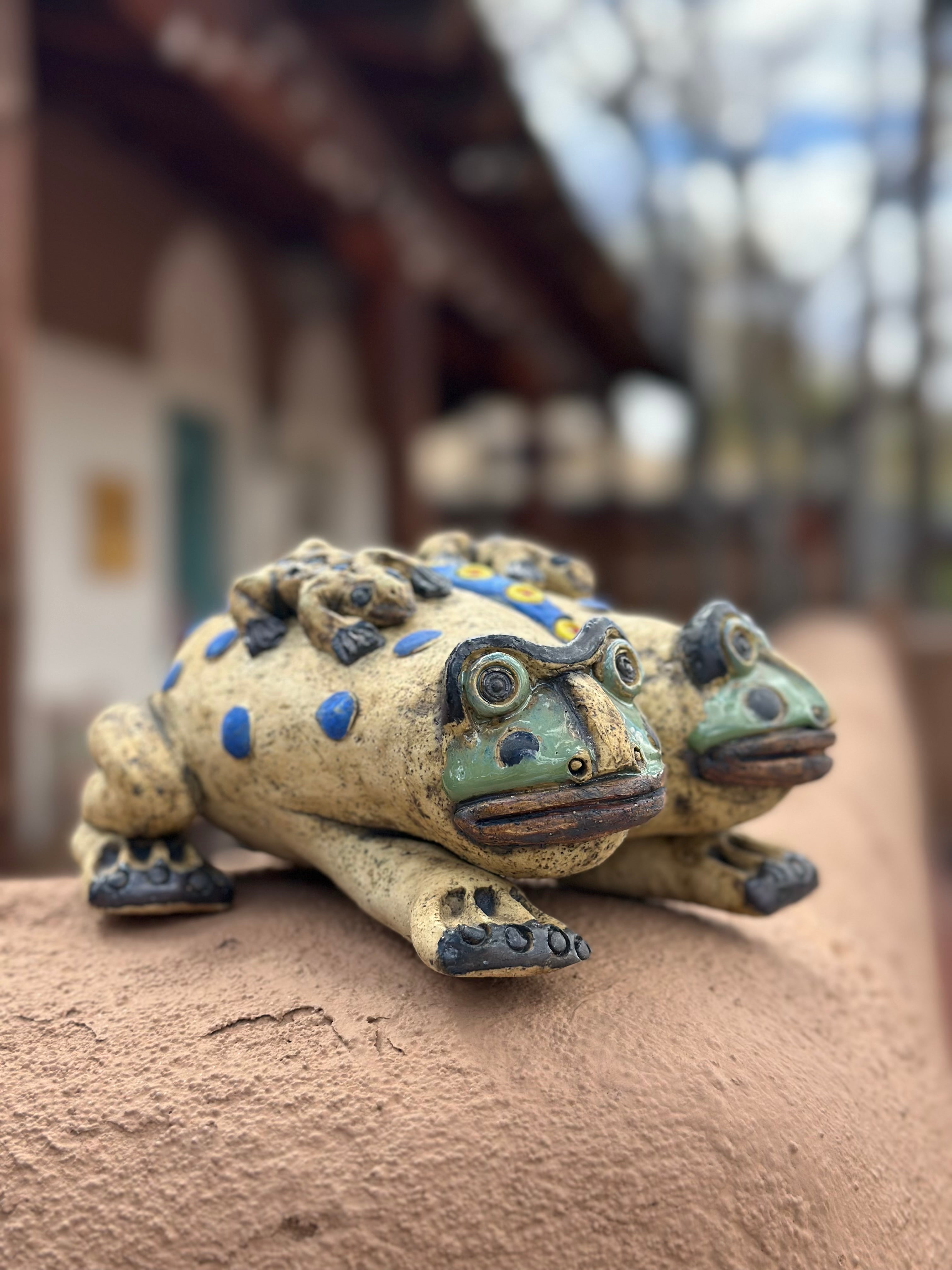 Two Headed Toad - Ceramic Sculpture