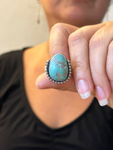 Load image into Gallery viewer, Carico Lake Turquoise ~ sterling silver ring - Size 8.75
