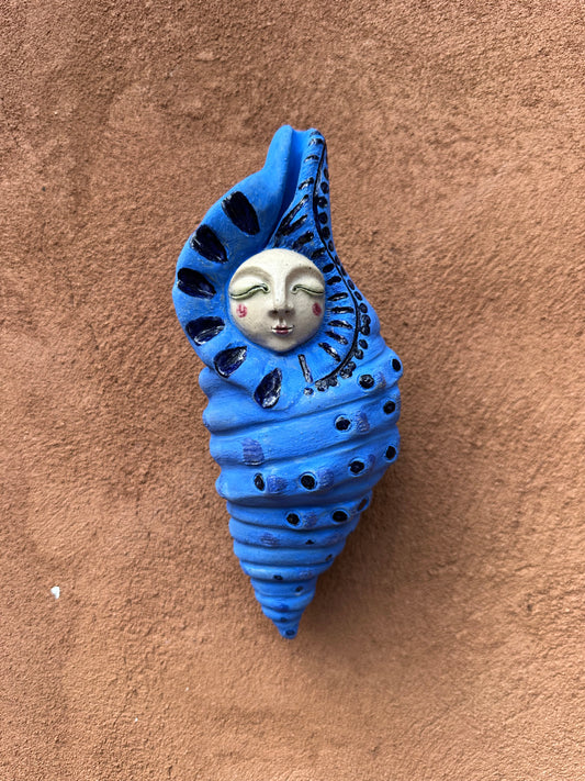 Wall Hanging ~ Shell ~ Cobalt blue