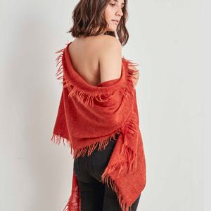 Scarf with Fringe - 100% baby alpaca