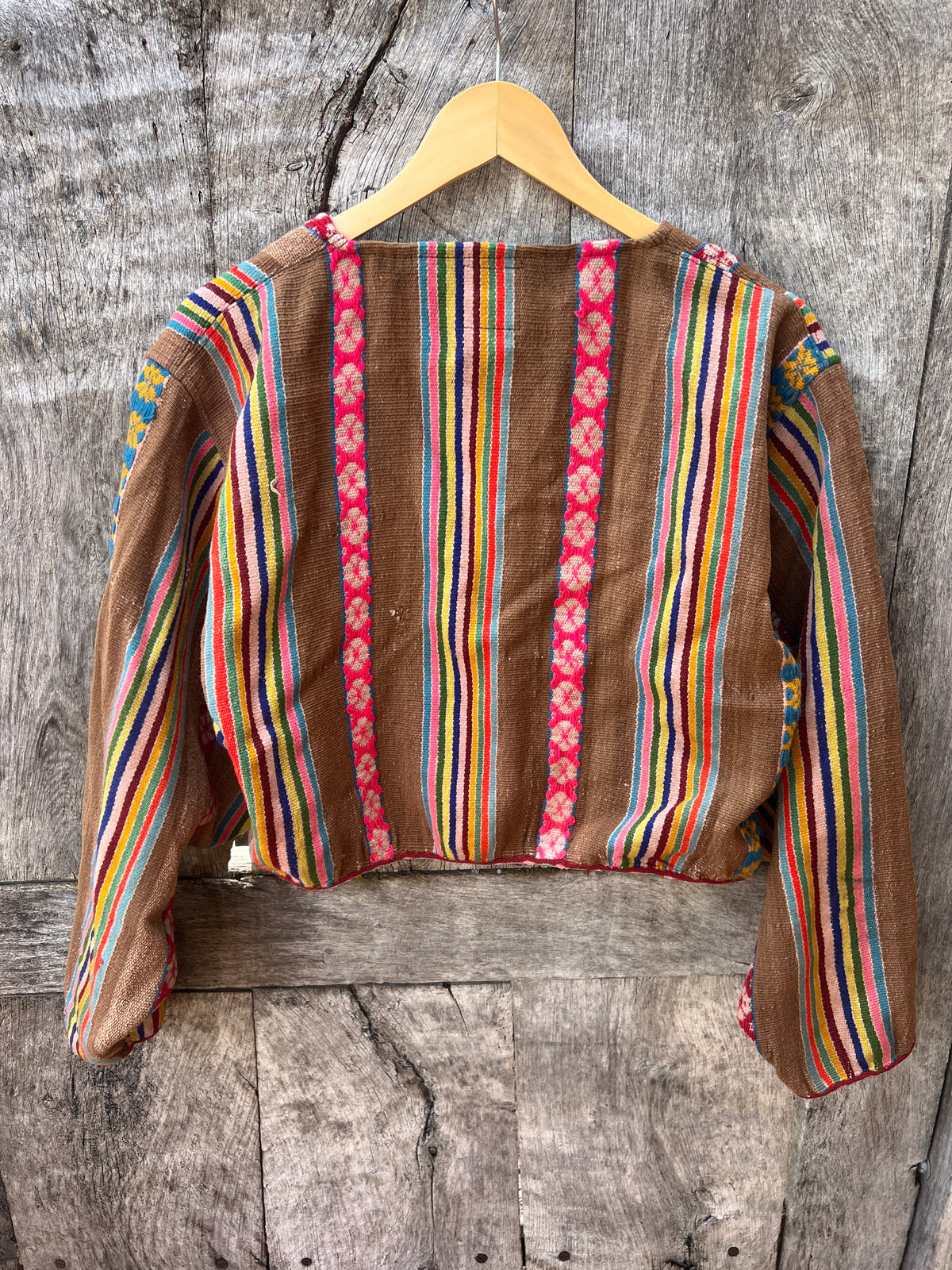 Upcycled Bomber Jacket - Antique Alpaca Textile