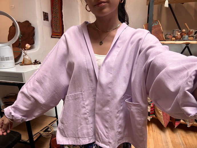 Oversized linen blazer - Lavander