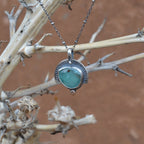 Aqua Chalcedony & Sterling Silver Necklace