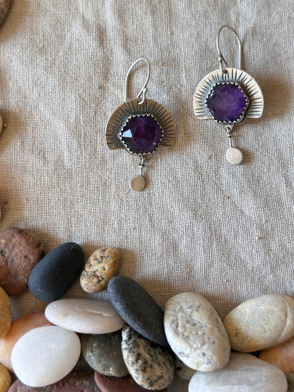 Amethyst & Sterling Silver Earrings
