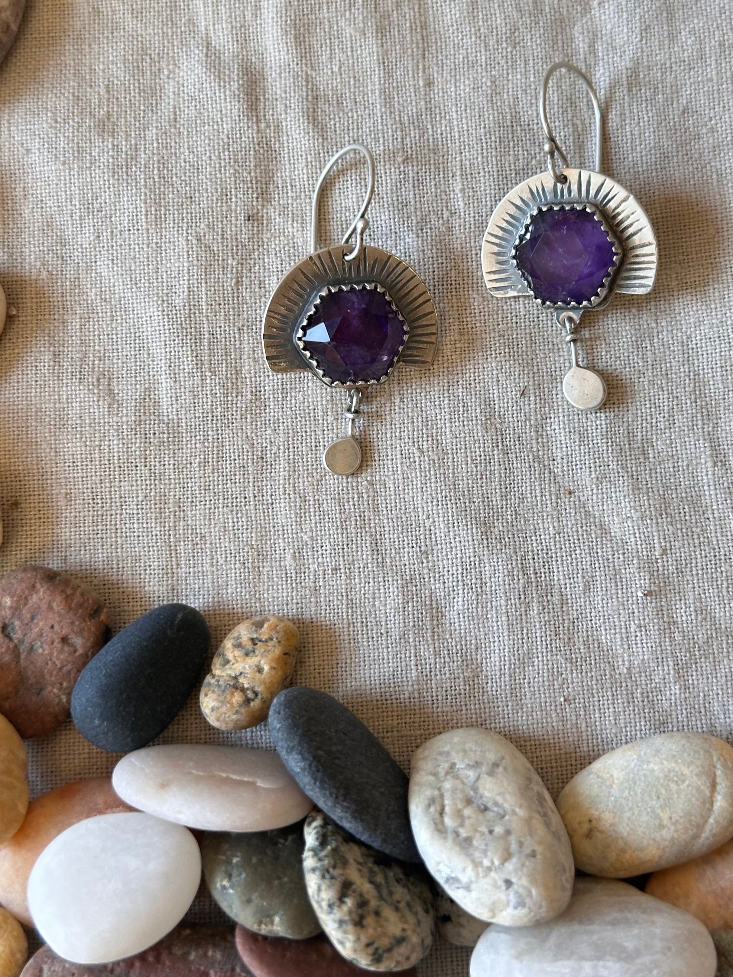 Amethyst & Sterling Silver Earrings