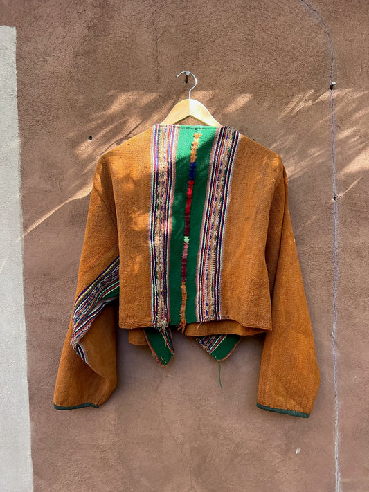 Upcycled Cropped Jacket - wide sleeves