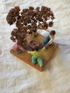 Circle Time with a Tree - clay sculpture