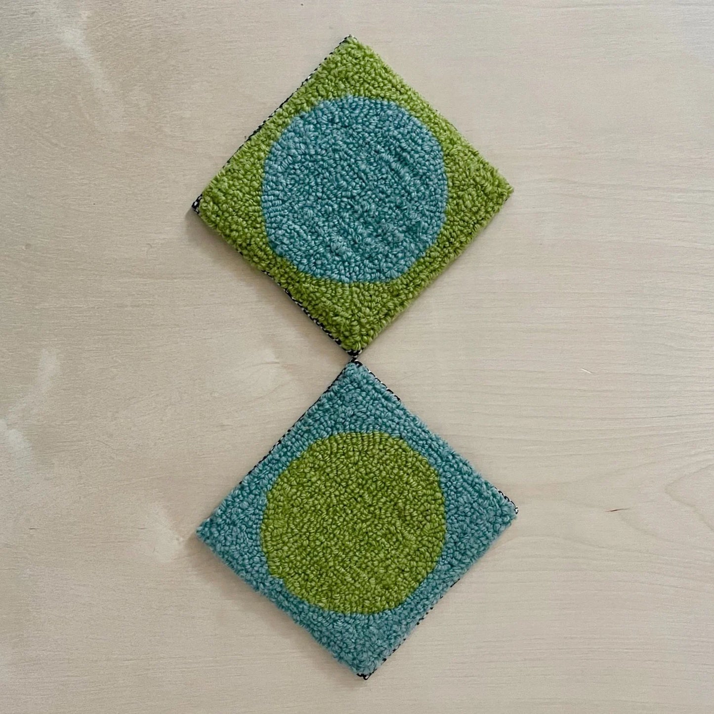 Coasters - blue & green