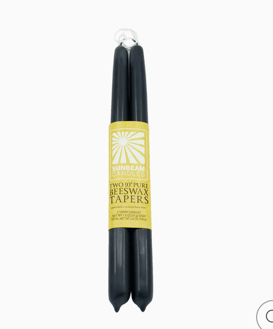 10” Dipped Tapers candles~ set of 2 ~ natural or black