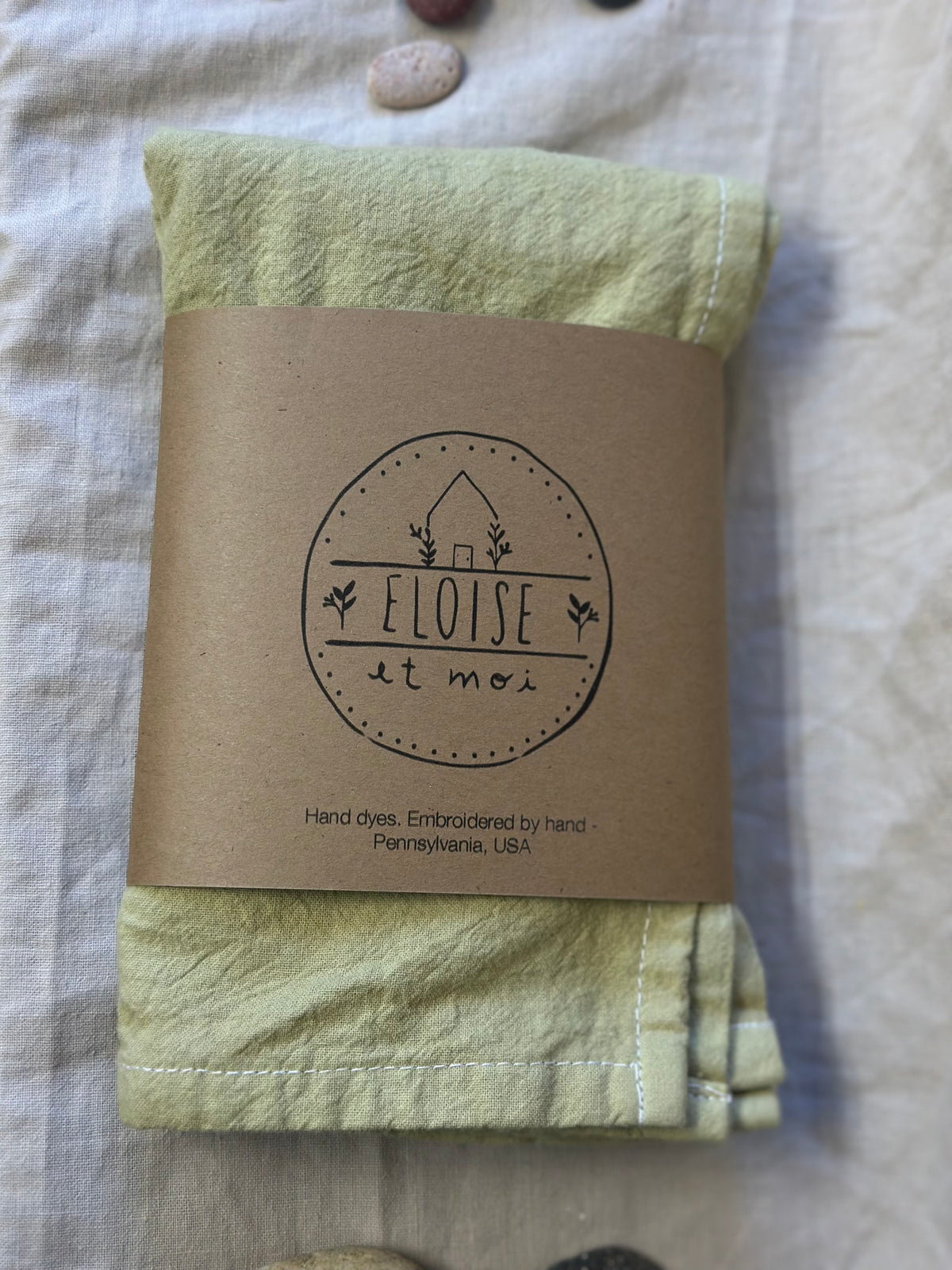Kitchen Towels - organic cotton & plant dyed - Olive
