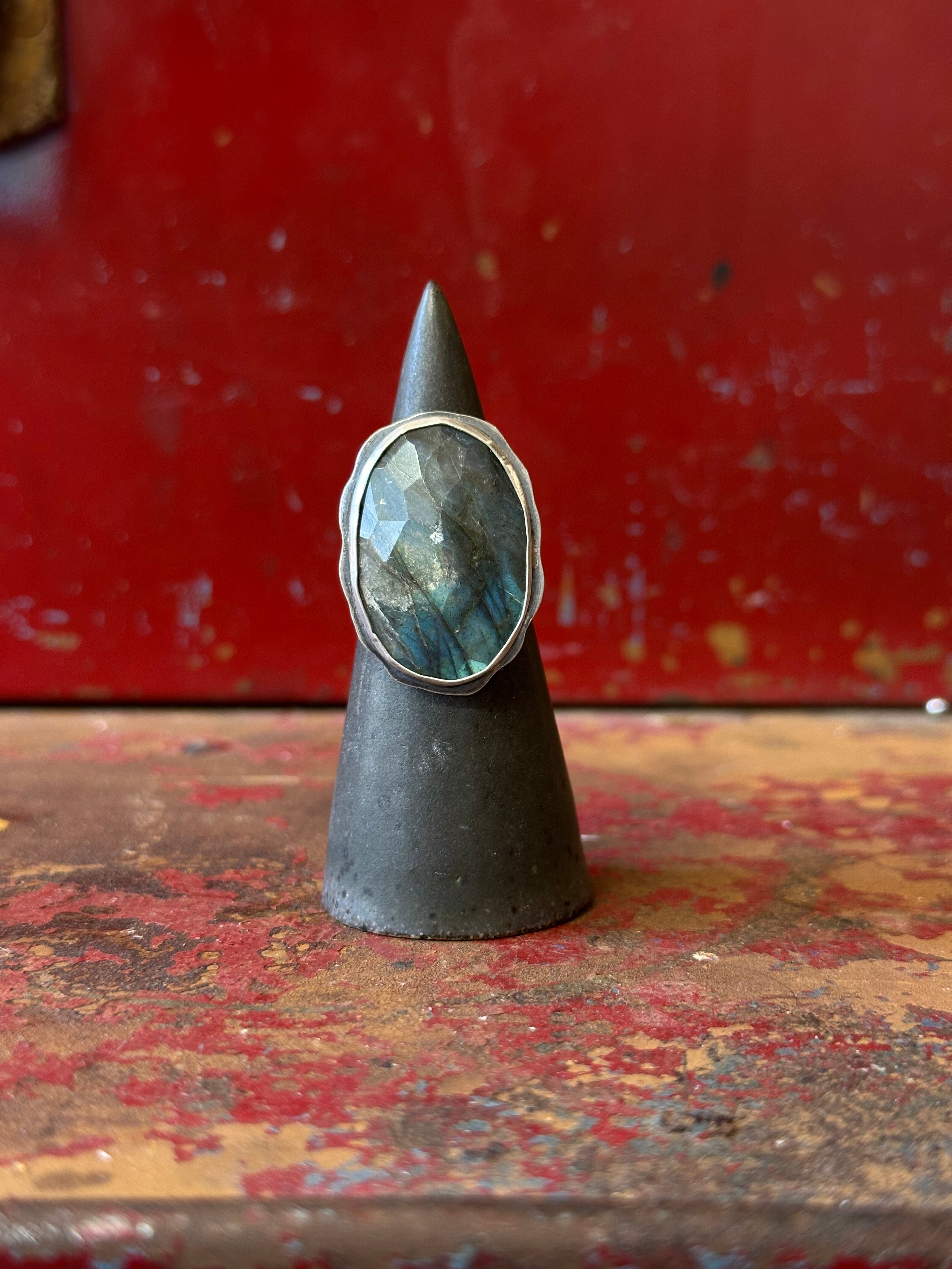 Labradorite and Sterling Silver Ring - size 7