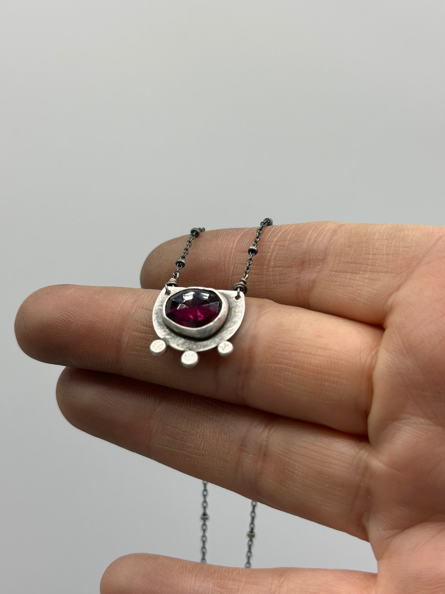 Garnet Amulet Necklace