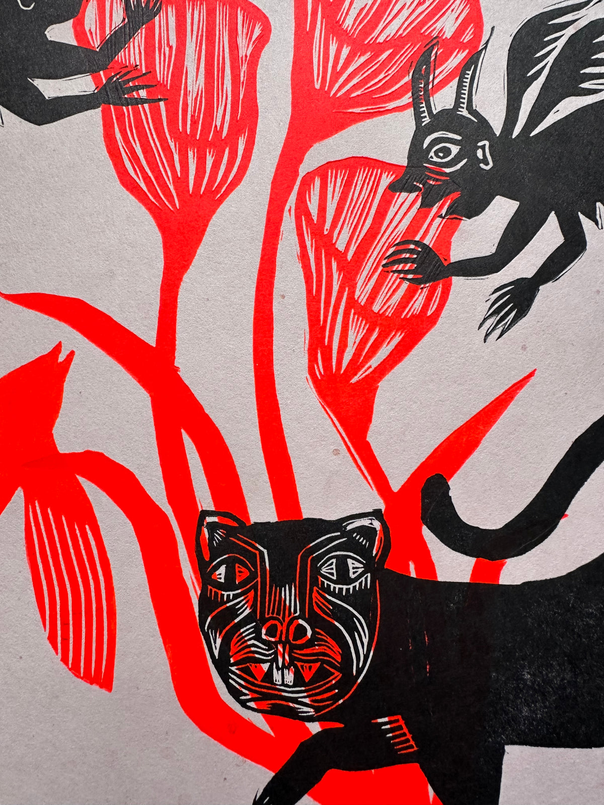Sin Titulo 2 - Papel Ceiba - Lino Print 12" x 15”