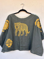 Screenprinted Draped Top • One Size Fits All