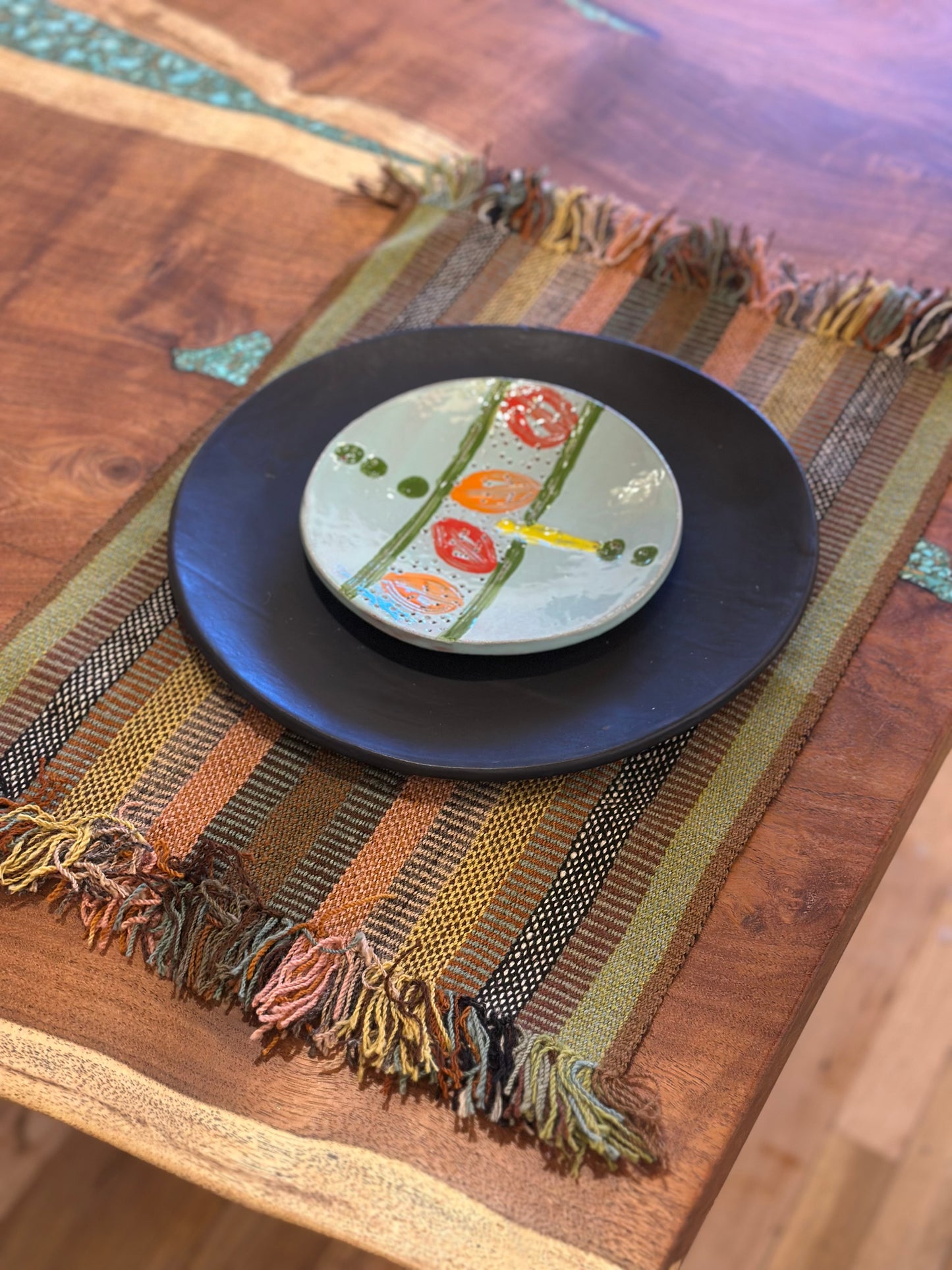 100% Sheep Wool Placemats - multicolored - Set of 6