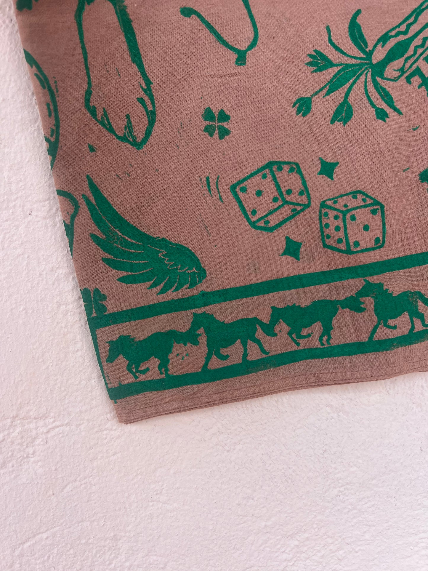 Hand-dyed bandana - brown