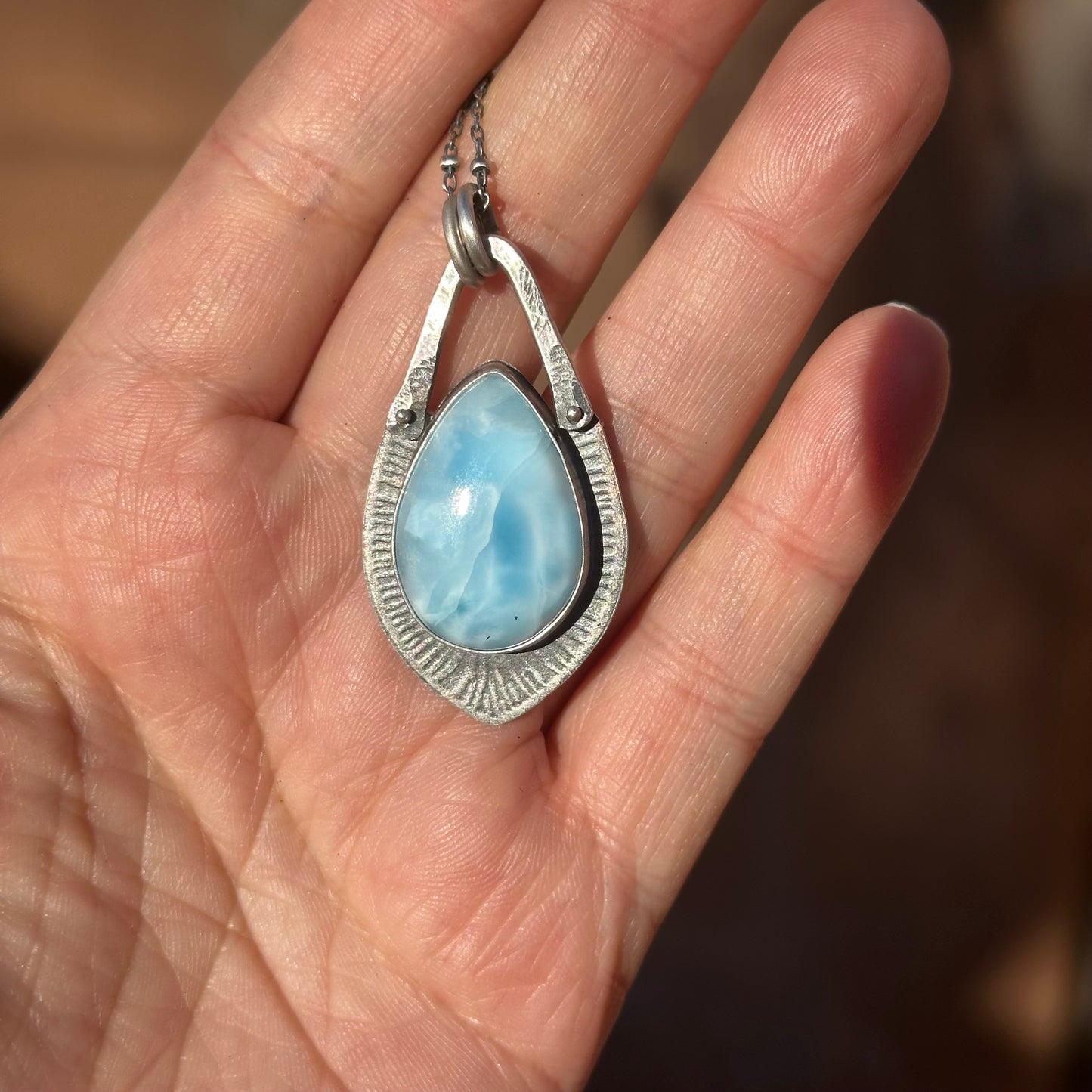 Larimar & Sterling Silver ~ Necklace