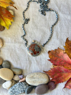 Peanut Obsidian and Sterling Silver Necklace