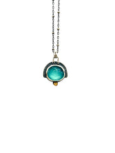 Load image into Gallery viewer, Chalcedony and sterling silver amulet Necklace
