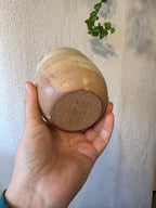Straw Cup ~ off white speckled interior