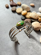 Verde Valley Turquoise Stacked Cuff Bracelet ~ Sterling Silver Bracelet