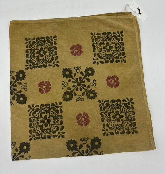 Hand-dyed bandana - mustard
