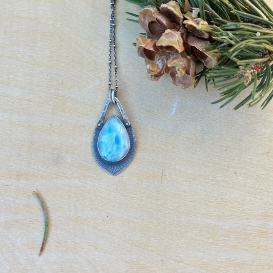 Larimar & Sterling Silver ~ Necklace