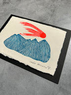Estrella Fugaz - Lino Print 6”x4”
