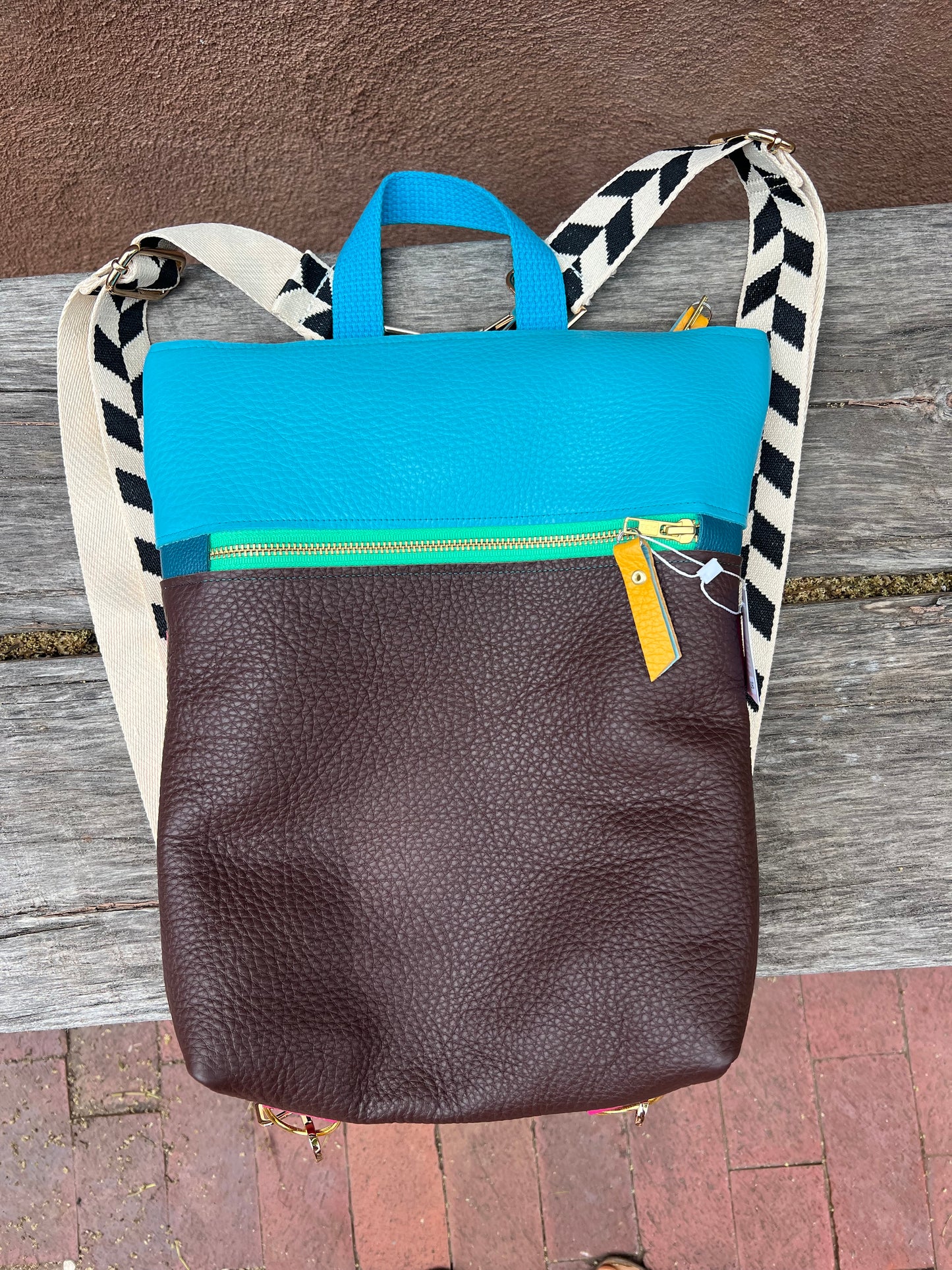 Leather Backpack - Multicolor