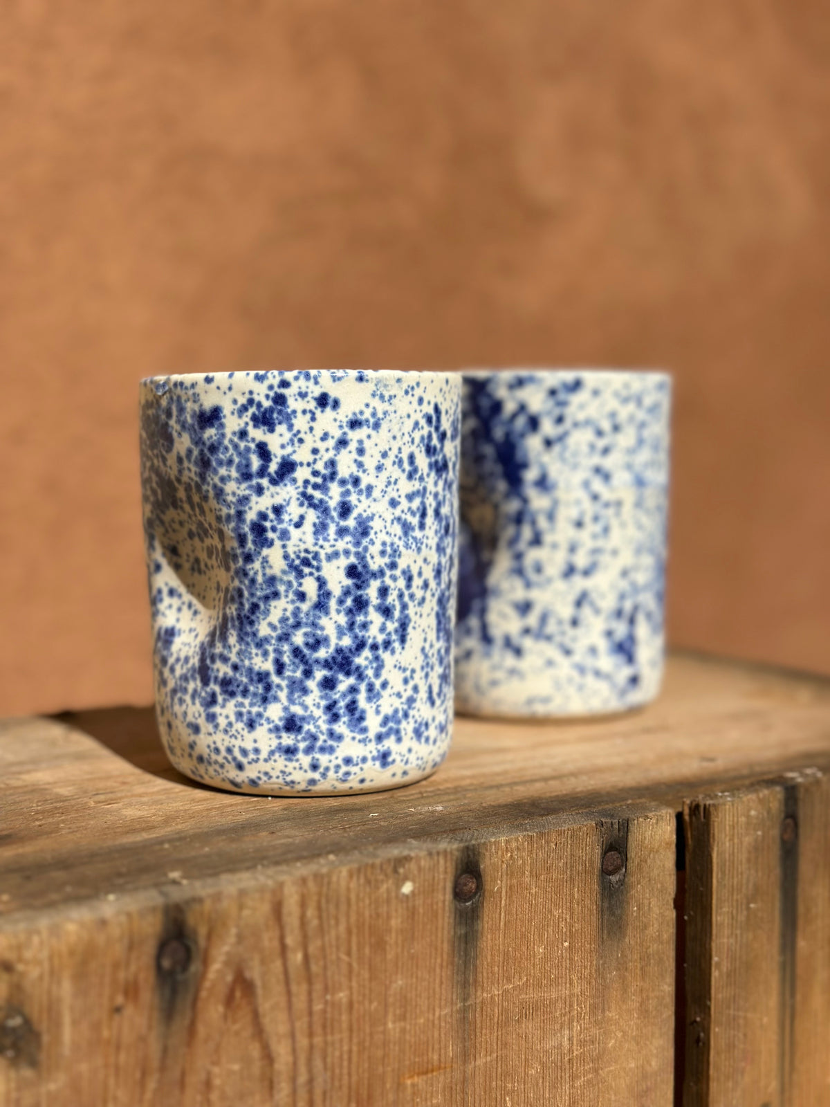 Blue Speckled - Ceramic Thumb Cup